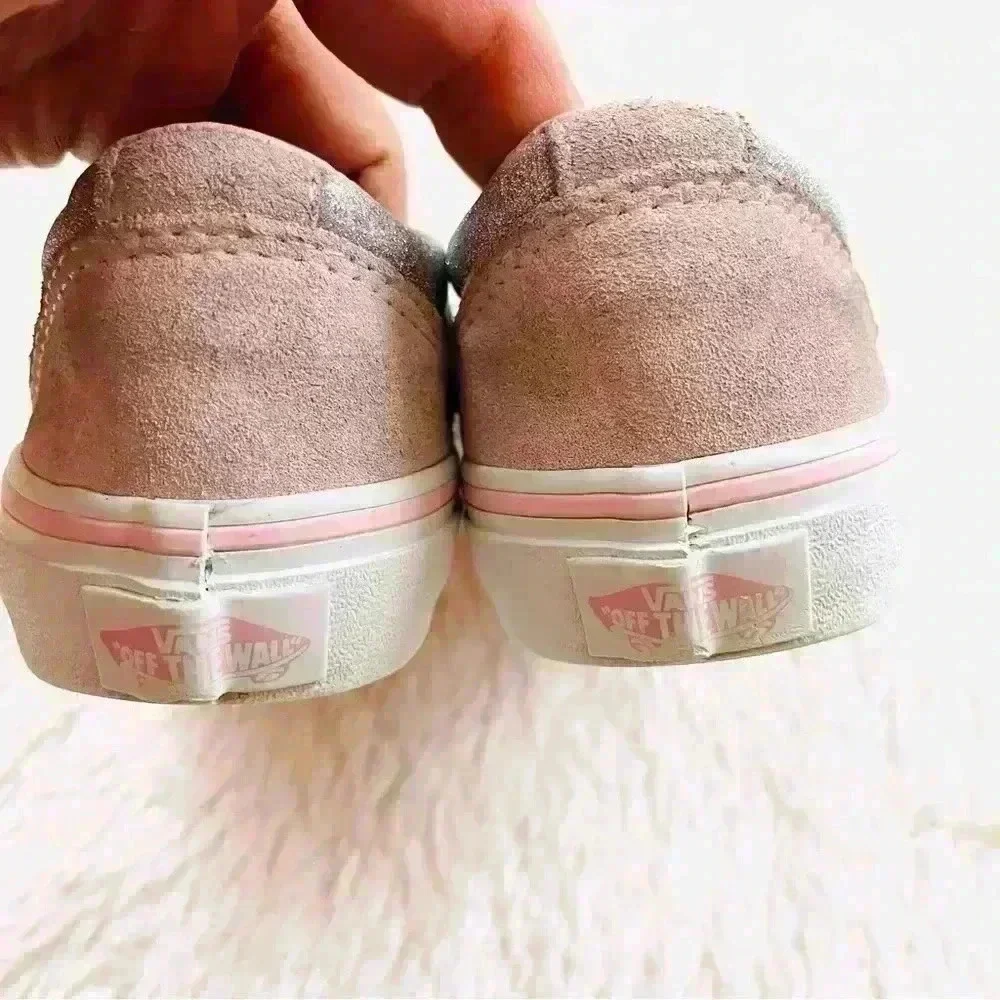 Vans Old Skool Powder Pink Glitter Pig Suede Skater Sneaker Shoe Size‎ Missy 1.0